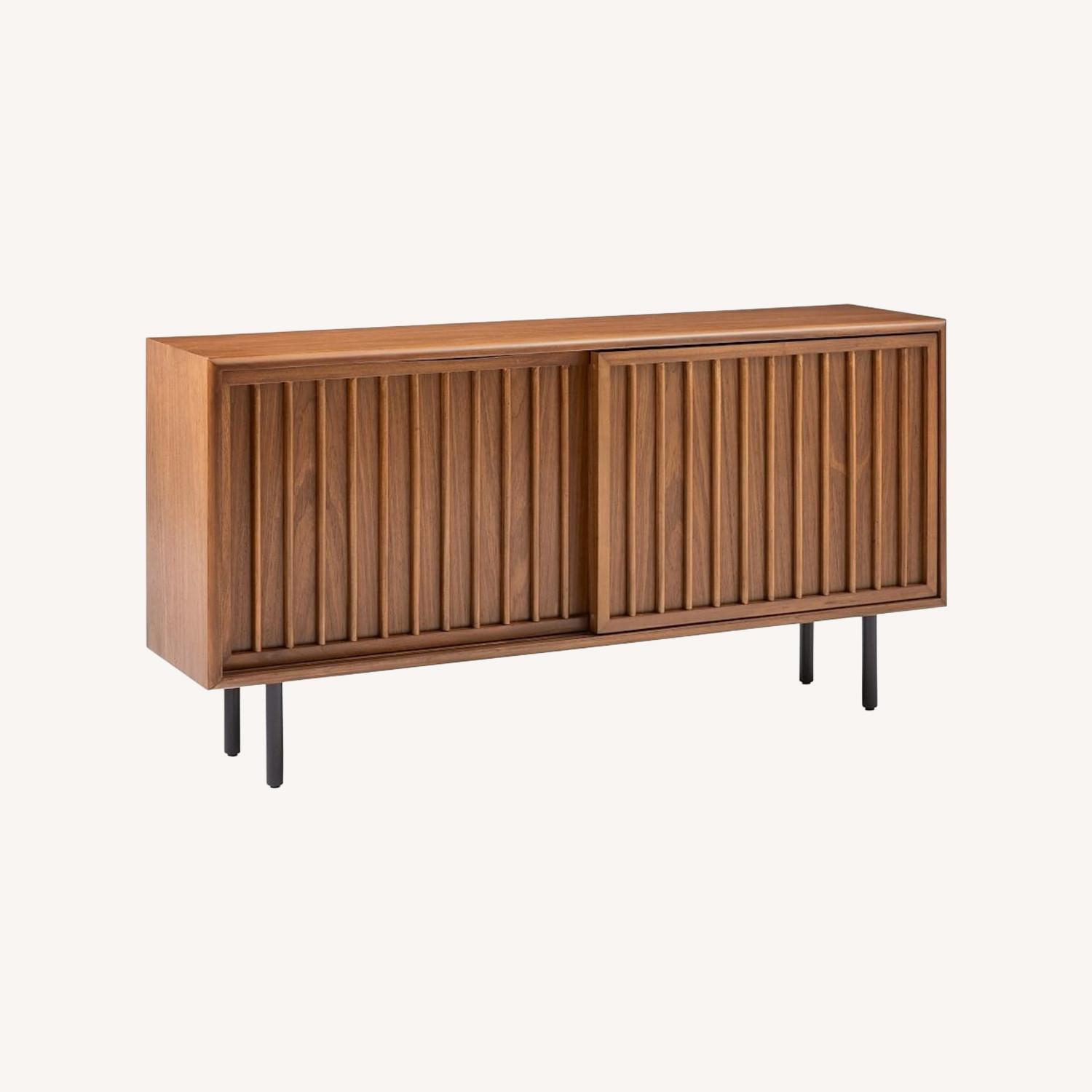 West Elm Slatted Shallow Media Console (48") - image-0
