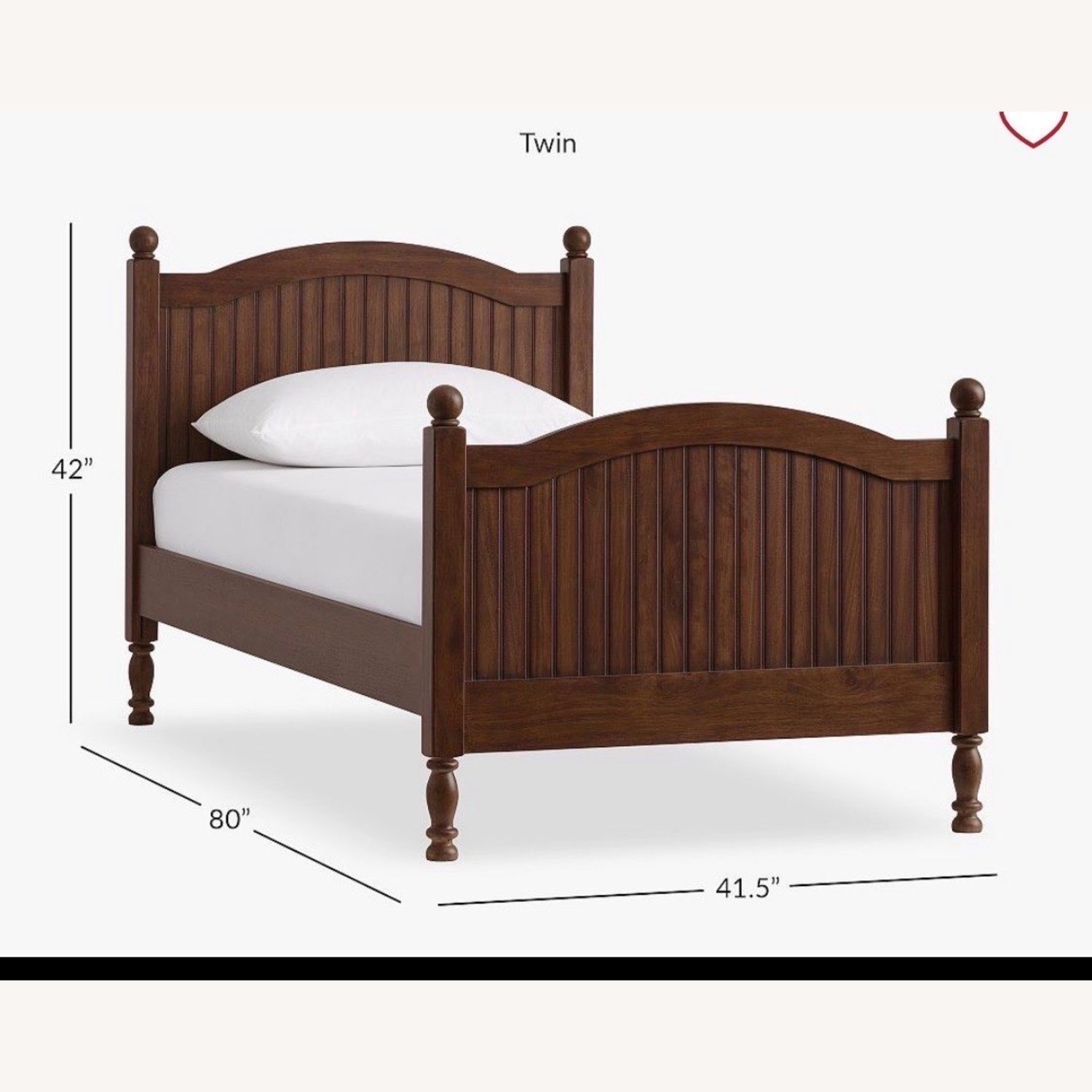 Pottery Barn Kids Dark Brown Wood Headboard - image-2