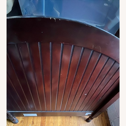 Used Pottery Barn Kids Dark Brown Wood Headboard for sale on AptDeco