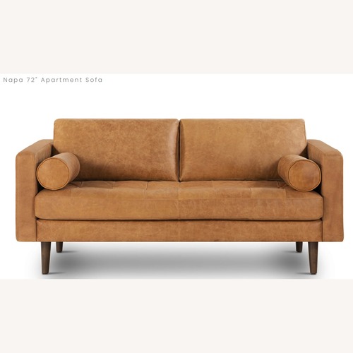Used Poly and Bark Napa Natural Leather 3+ Seater Sofa for sale on AptDeco