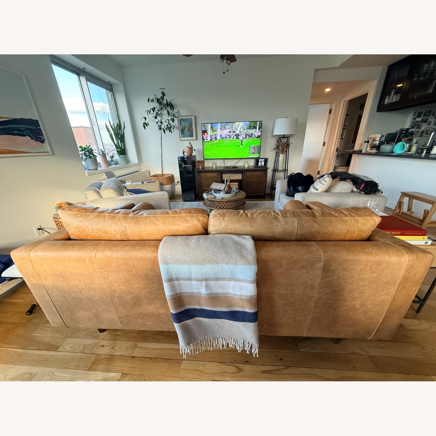 Poly and Bark Napa Natural Leather 3+ Seater Sofa - image-6