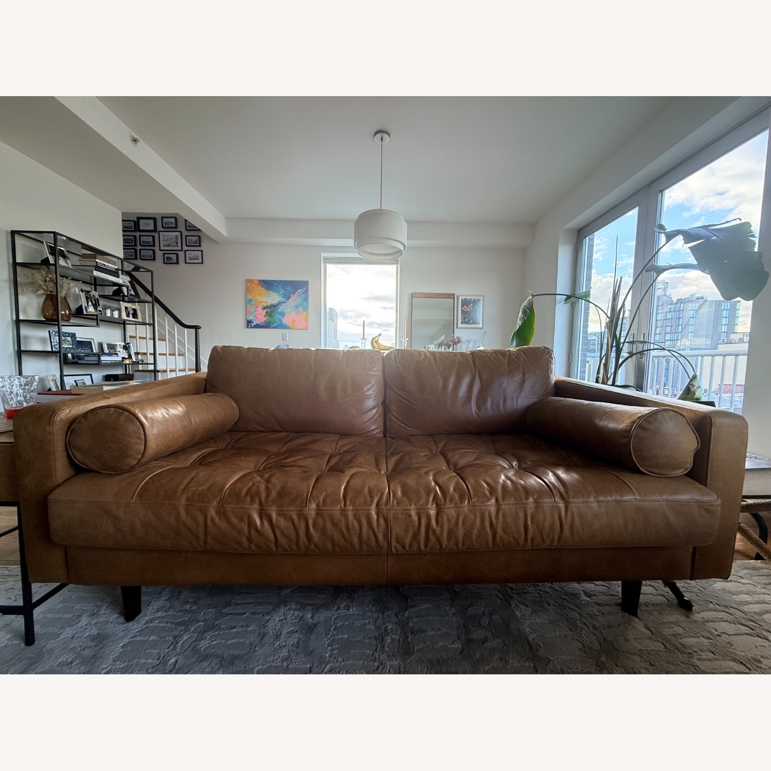 Poly and Bark Napa Natural Leather 3+ Seater Sofa - image-5