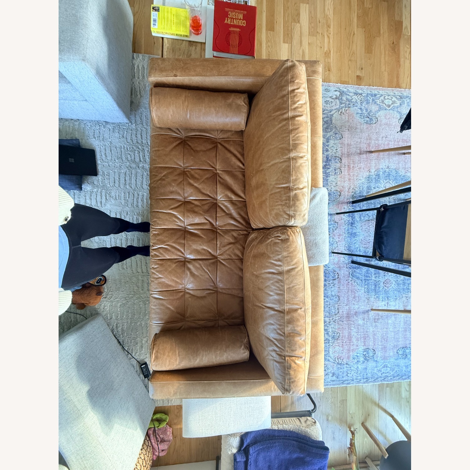 Poly and Bark Napa Natural Leather 3+ Seater Sofa - image-7