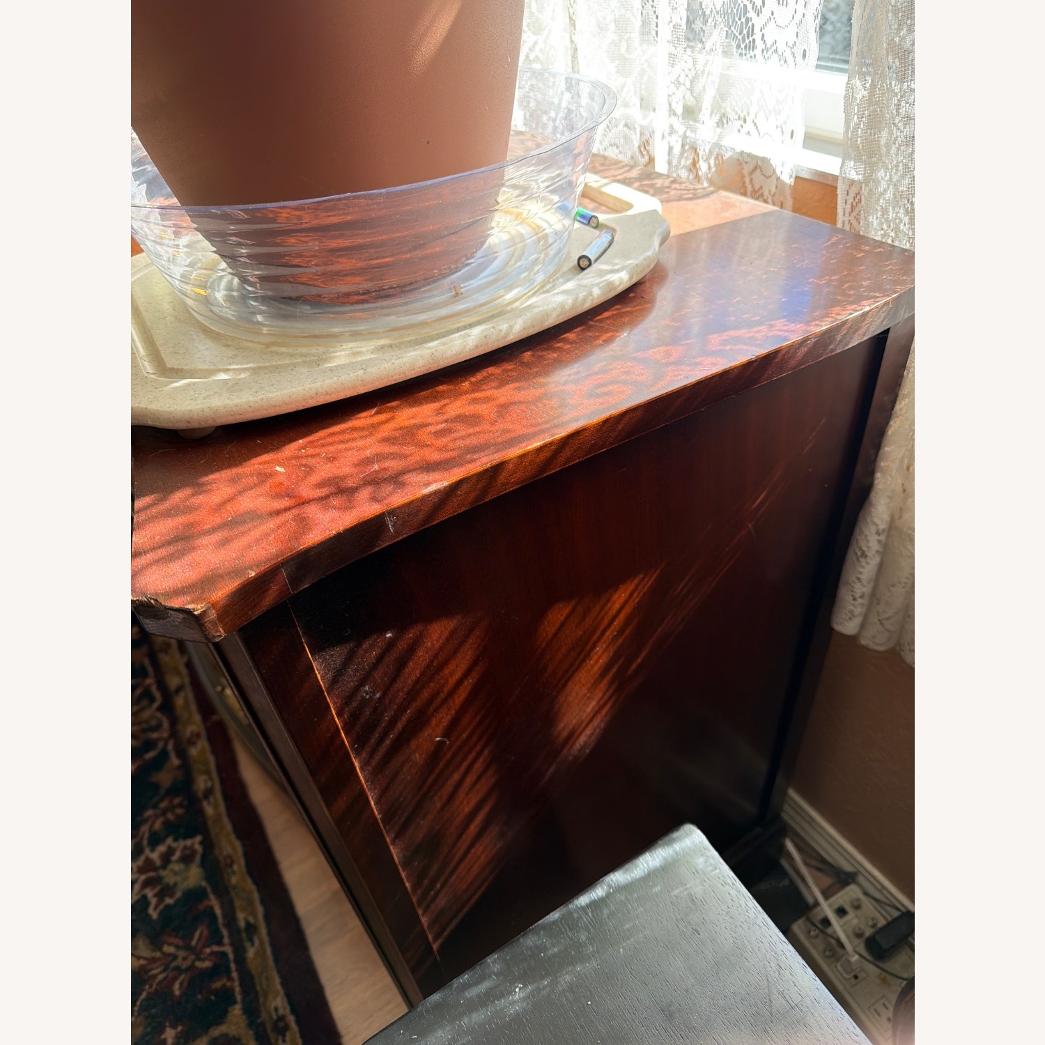 Dark Brown Wood Sideboard - image-1