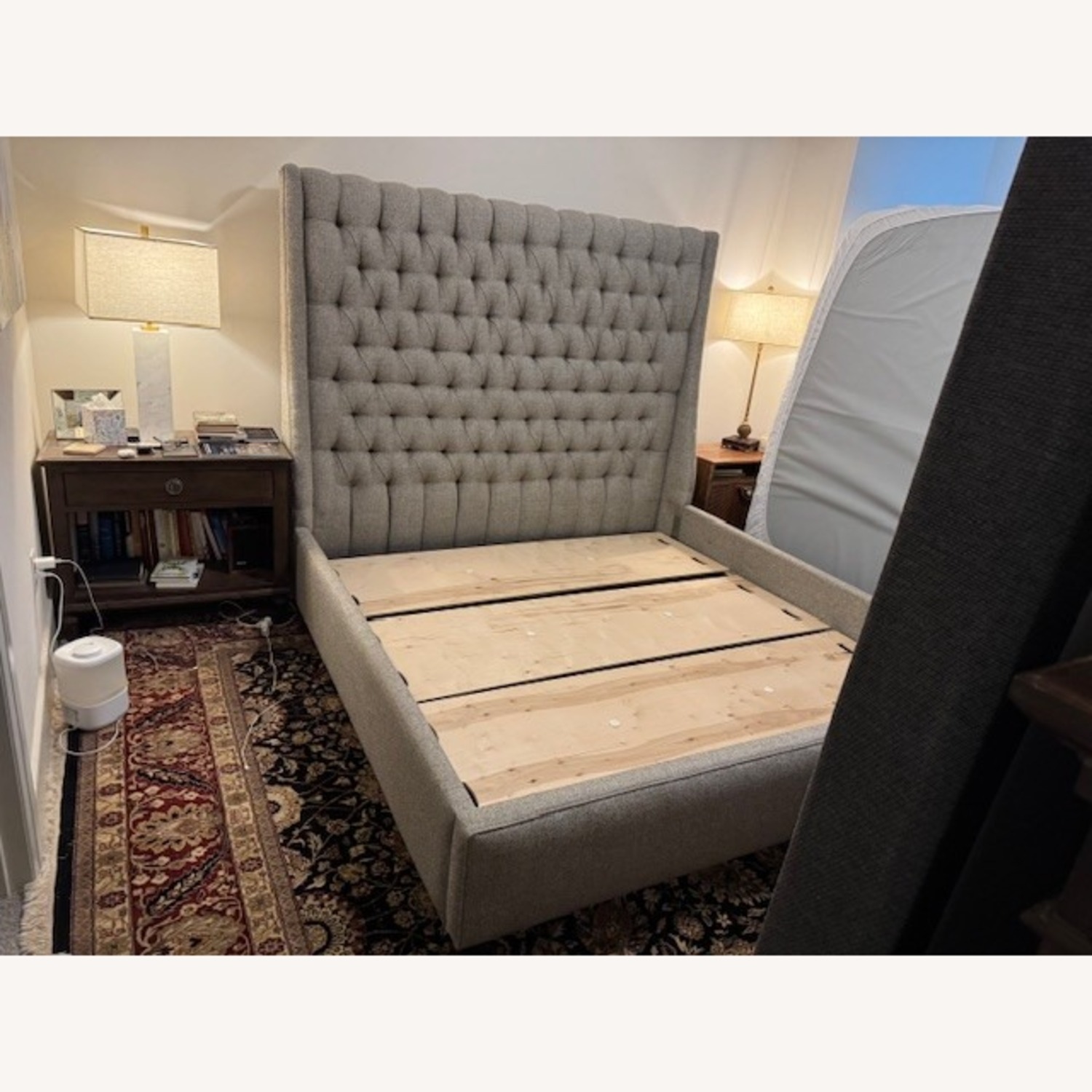 Joss & Main Simmons King Upholstered Wingback Bed - image-1