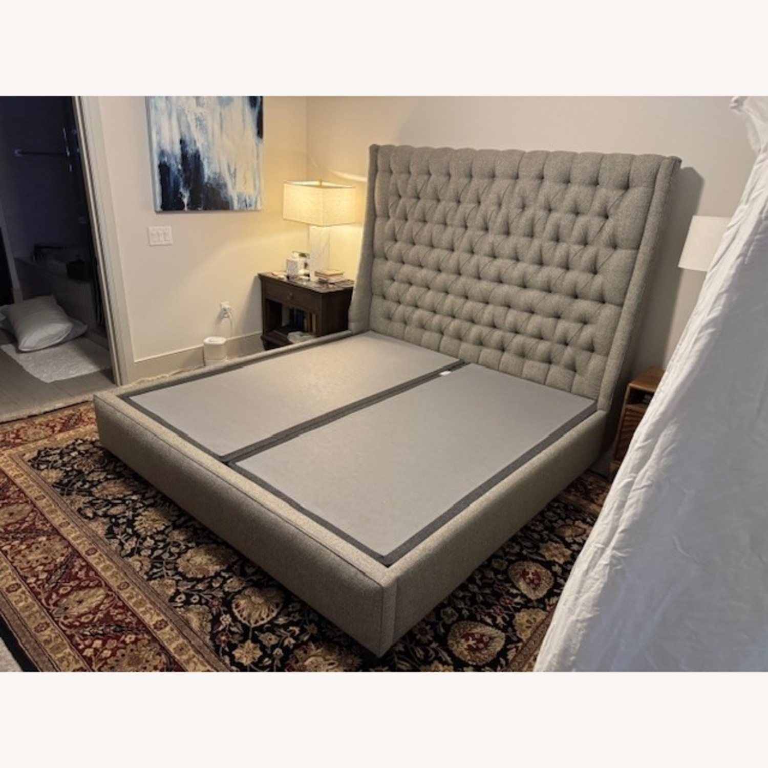 Joss & Main Simmons King Upholstered Wingback Bed - image-3