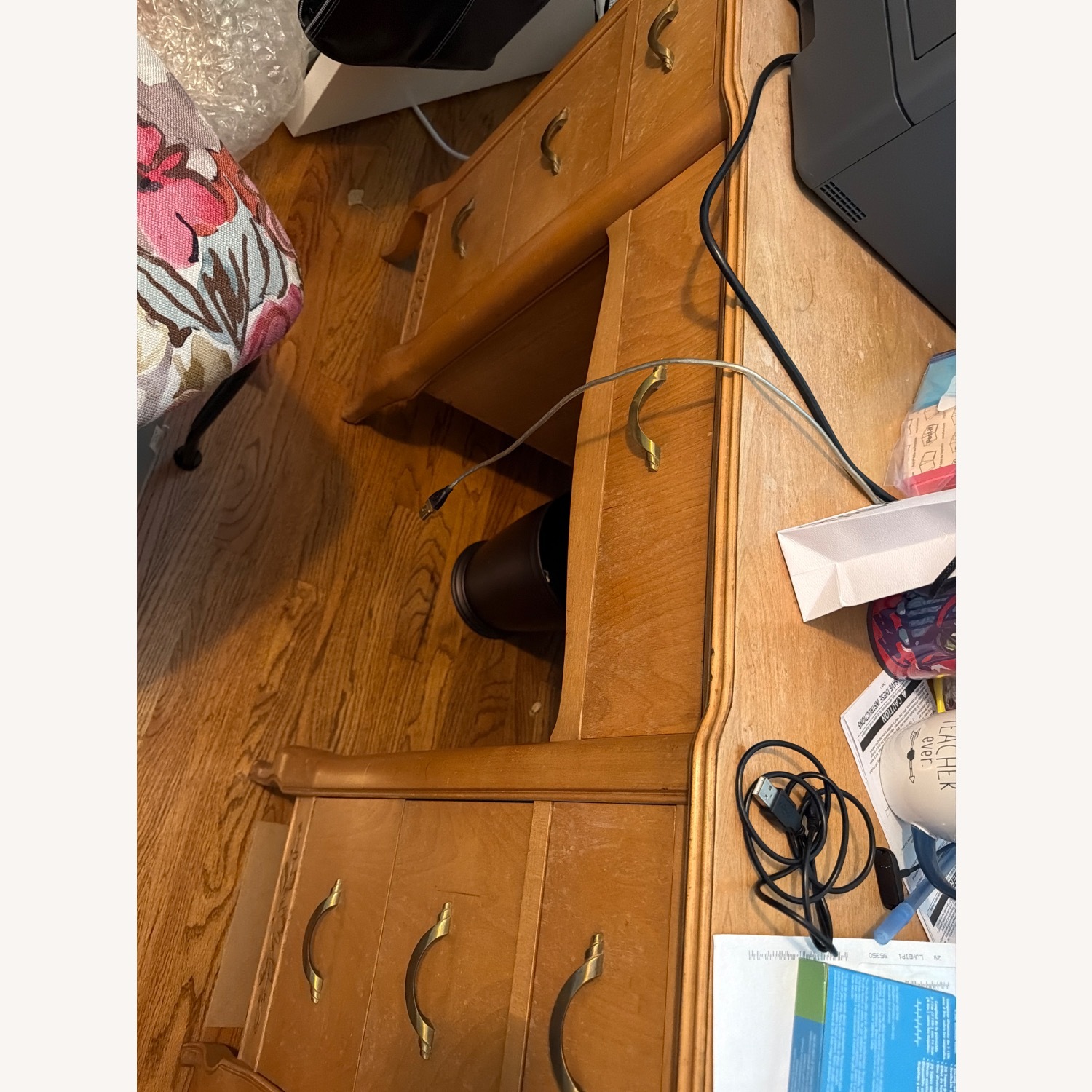 Vintage/Antique Finds Natural Wood DESK - image-2