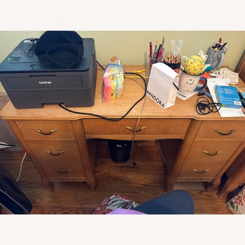 Used Vintage/Antique Finds Natural Wood DESK for sale on AptDeco