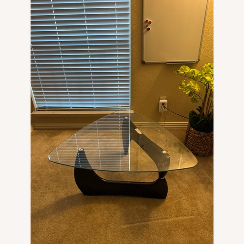Used Black Glass Coffee Table for sale on AptDeco