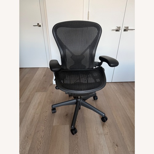 Used Herman Miller Aeron Dark Gray Fabric Office Chair for sale on AptDeco