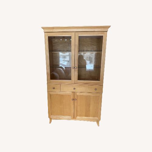 Used Pure Maple Hutch with Glass Doors for sale on AptDeco
