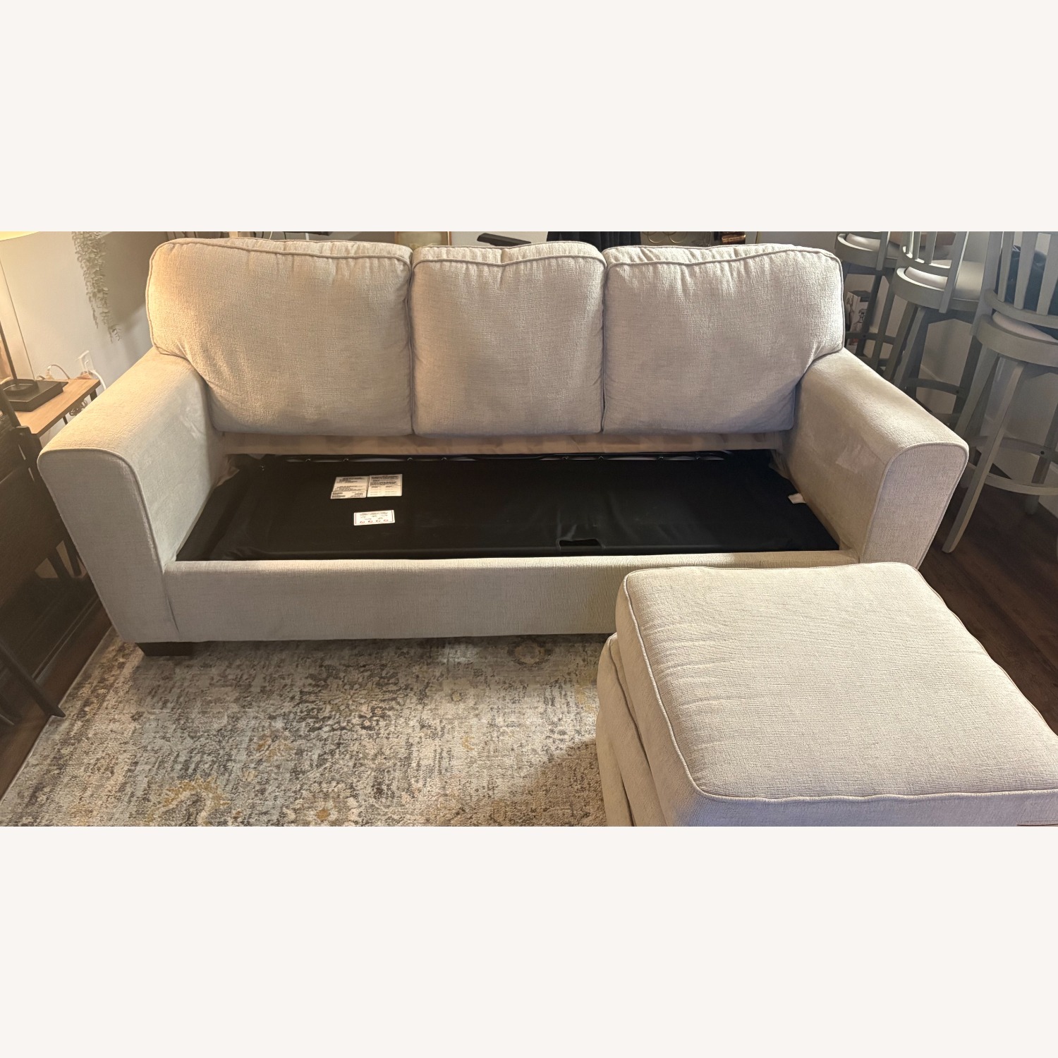 Ashley's Grew Sleeper Sofa with Ottoman - image-3
