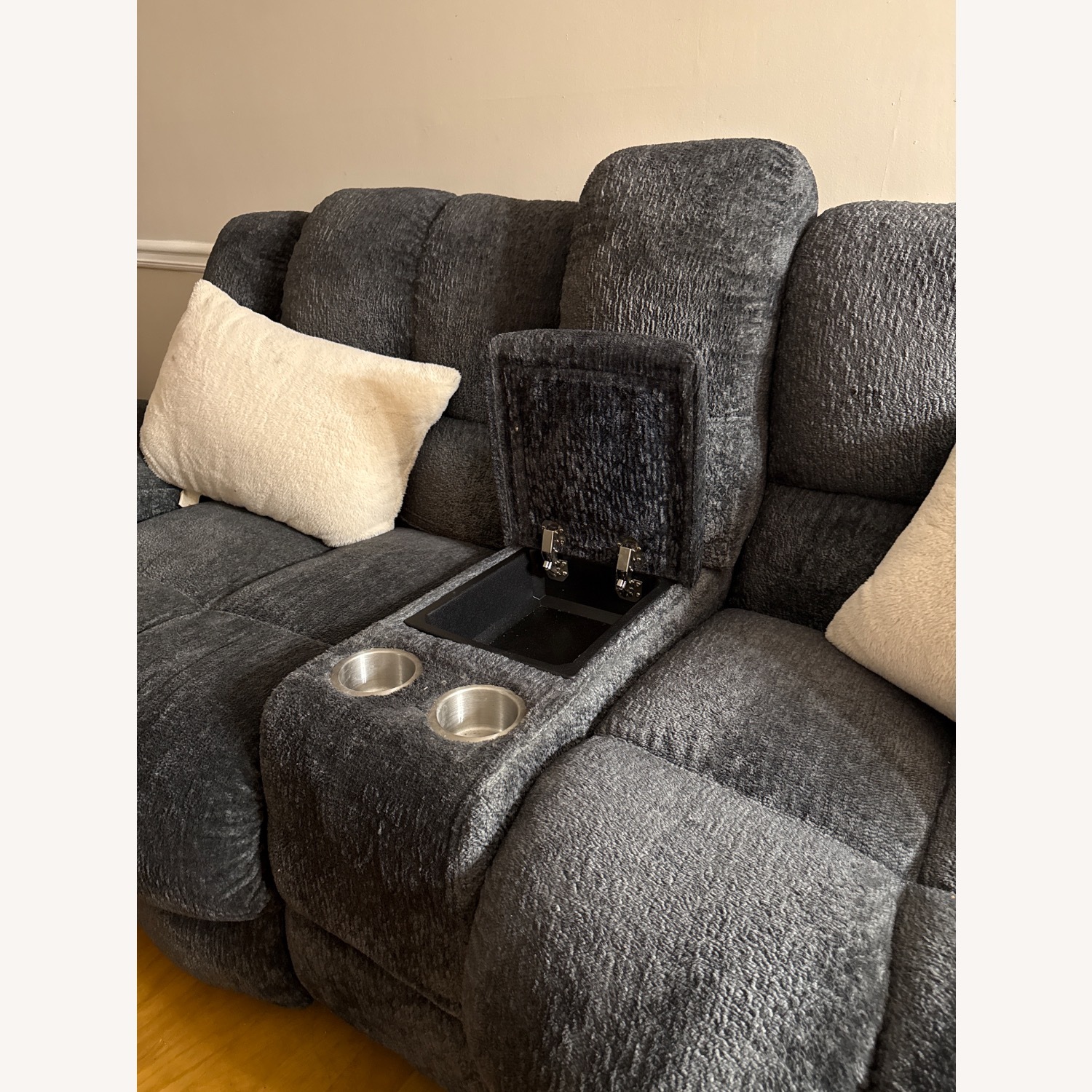 Best Home Furnishings Blue Fabric 2 Seater Sofa - image-5