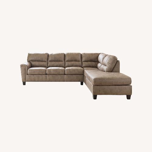 Used Ashley Furniture Light Brown 2 Piece Sectional for sale on AptDeco