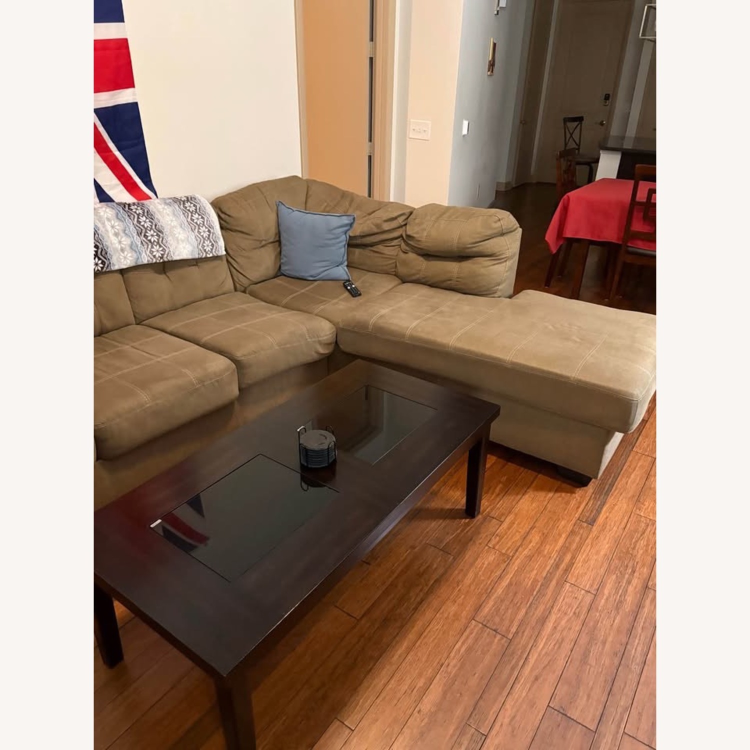 Ashley Furniture Light Brown 2 Piece Sectional - image-2