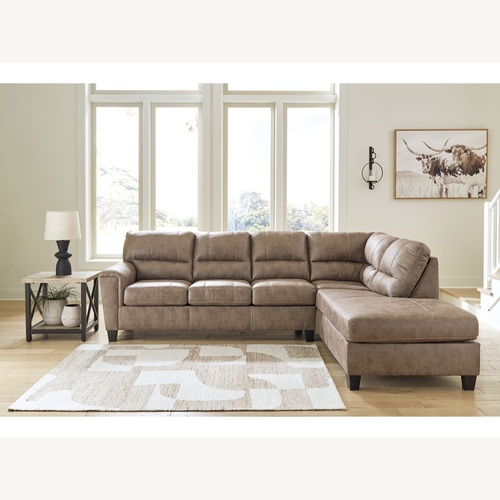Used Ashley Furniture Light Brown 2 Piece Sectional for sale on AptDeco