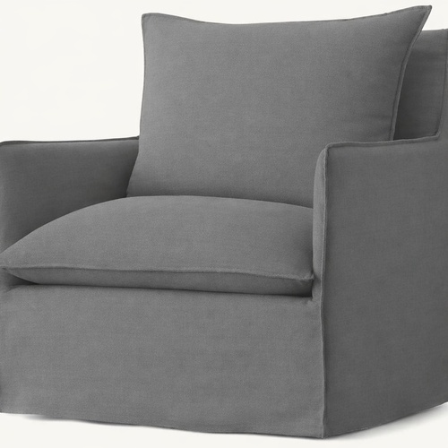 Used Restoration Hardware Blue Fabric Nursing Chair for sale on AptDeco