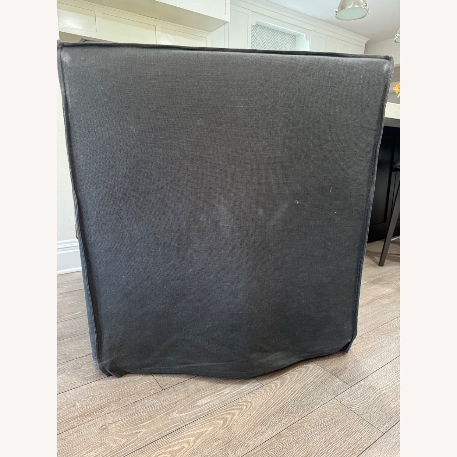 Restoration Hardware Blue Fabric Nursing Chair - image-5