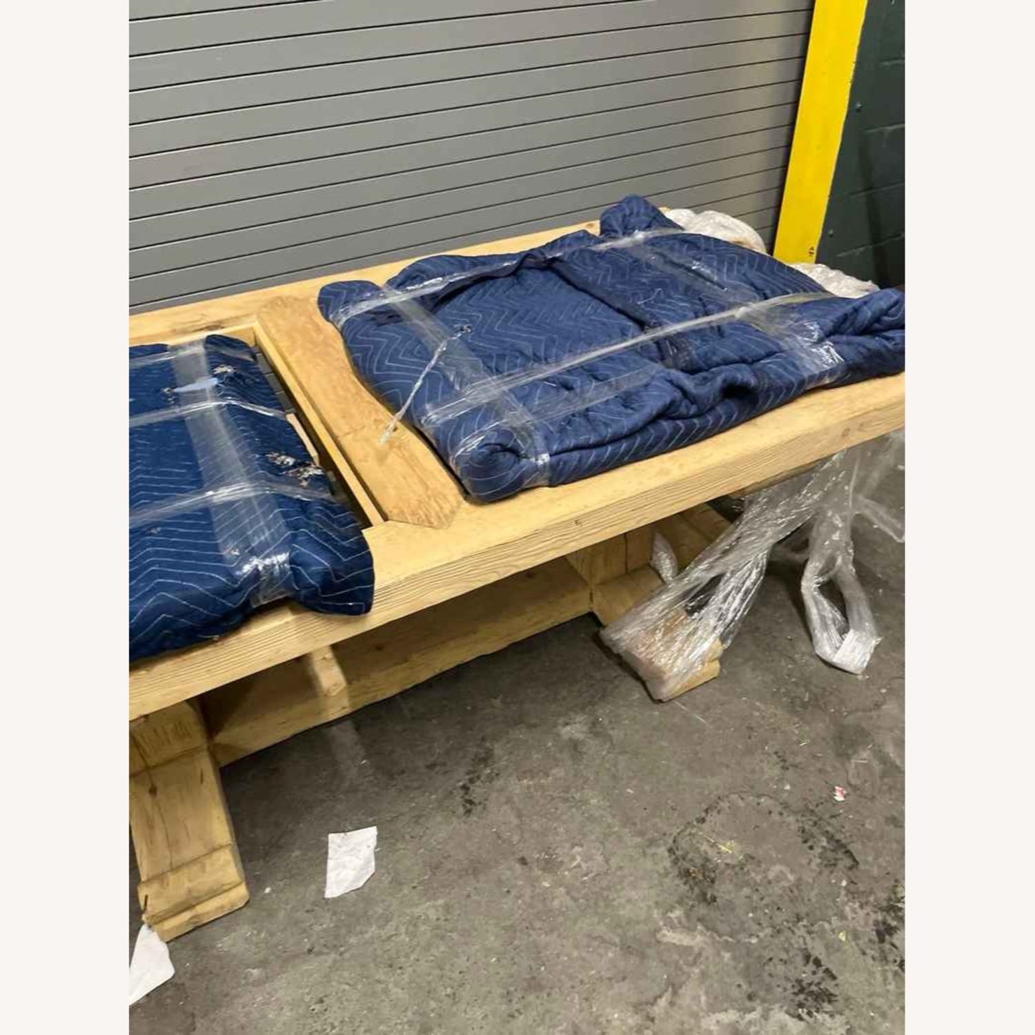 Restoration Hardware 20th C. Reclaimed Pine & Zinc Trestle Dining Table - image-5