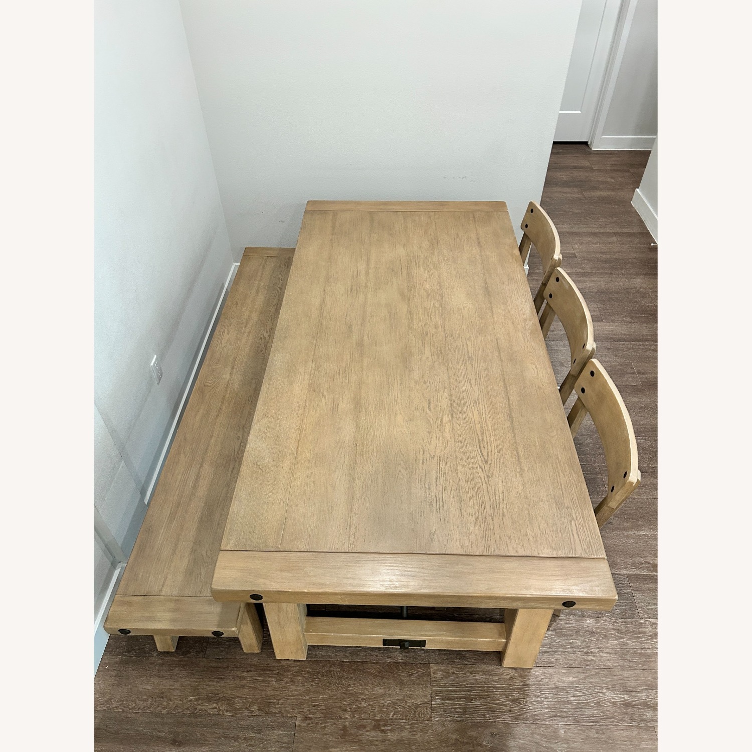 Pottery Barn Benchwright Dining Table and Bench - image-2