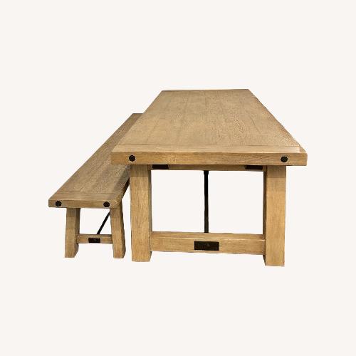 Used Pottery Barn Benchwright Dining Table and Bench  for sale on AptDeco