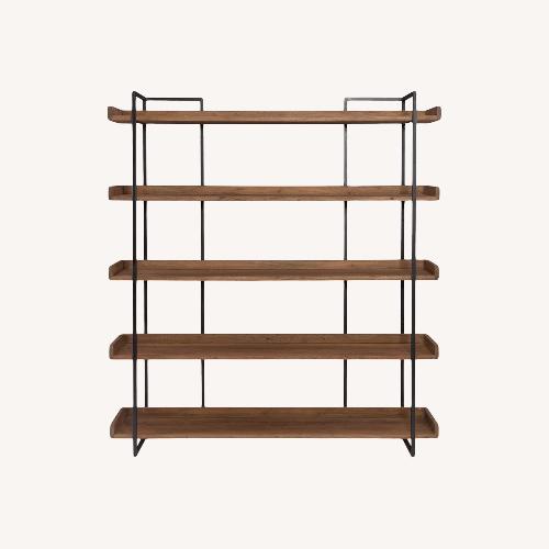 Used Crate & Barrel Dark Brown Wood Bookcase for sale on AptDeco