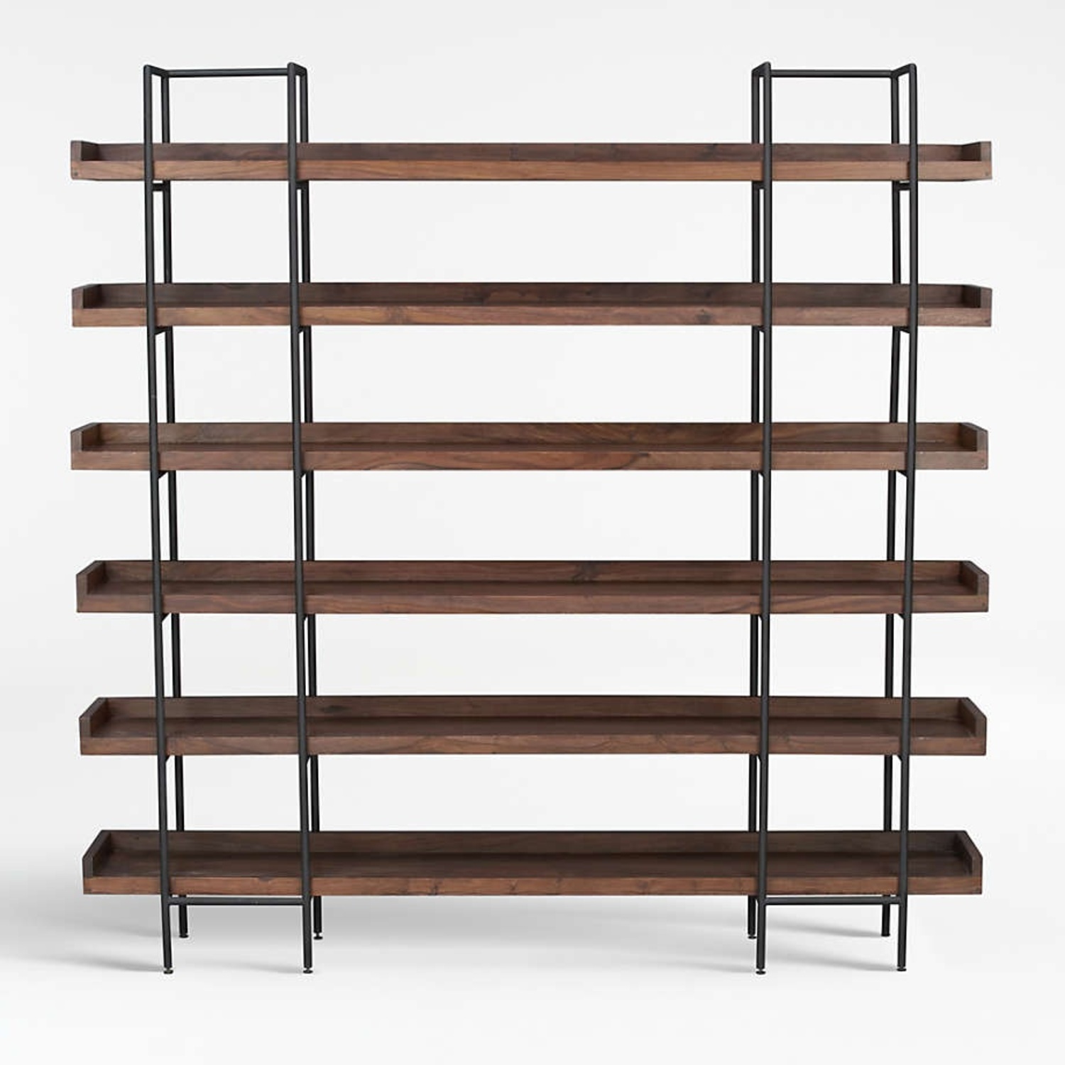 Crate & Barrel Dark Brown Wood Bookcase - image-3