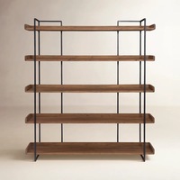Crate & Barrel Dark Brown Wood Bookcase