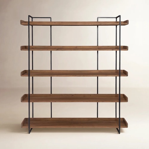 Used Crate & Barrel Dark Brown Wood Bookcase for sale on AptDeco