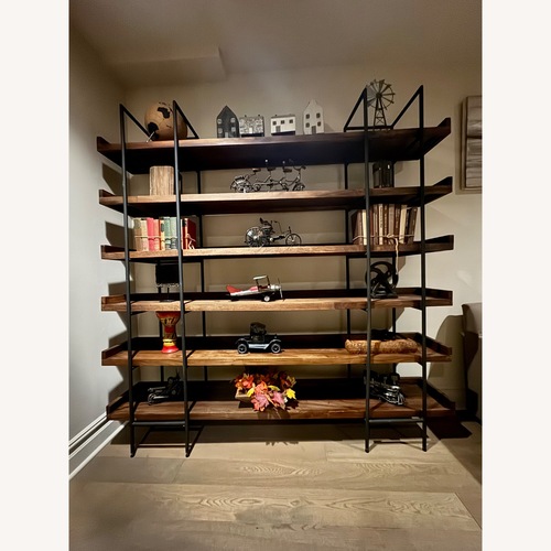 Used Crate & Barrel Dark Brown Wood Bookcase for sale on AptDeco