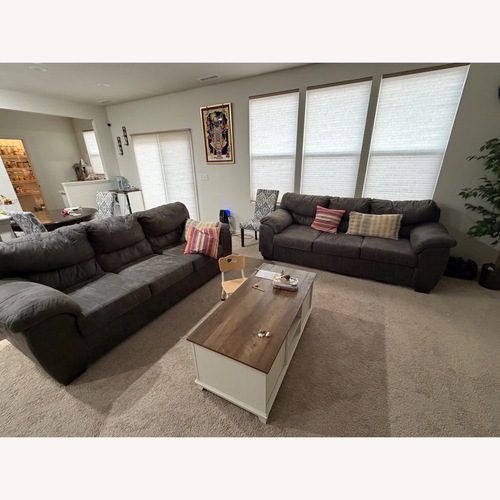 Used Value City Furniture Dark Brown 3+ Seater Sofa for sale on AptDeco