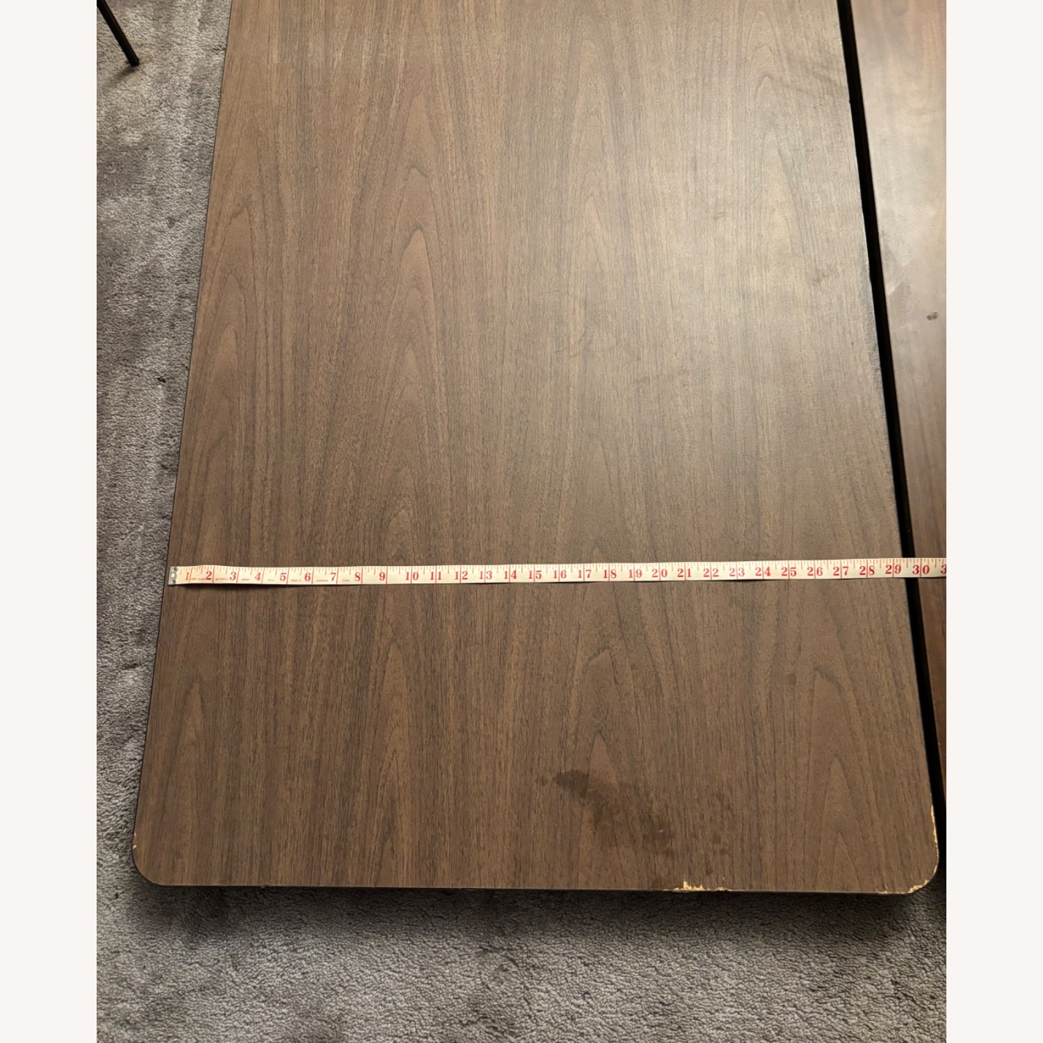 Dark Brown Mahogany Laminate Foldable Table - image-4