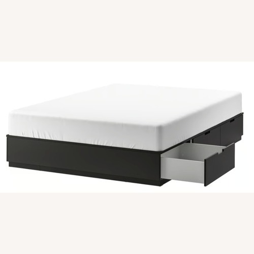 Used IKEA Nordli Bed Black Wood King Bed for sale on AptDeco