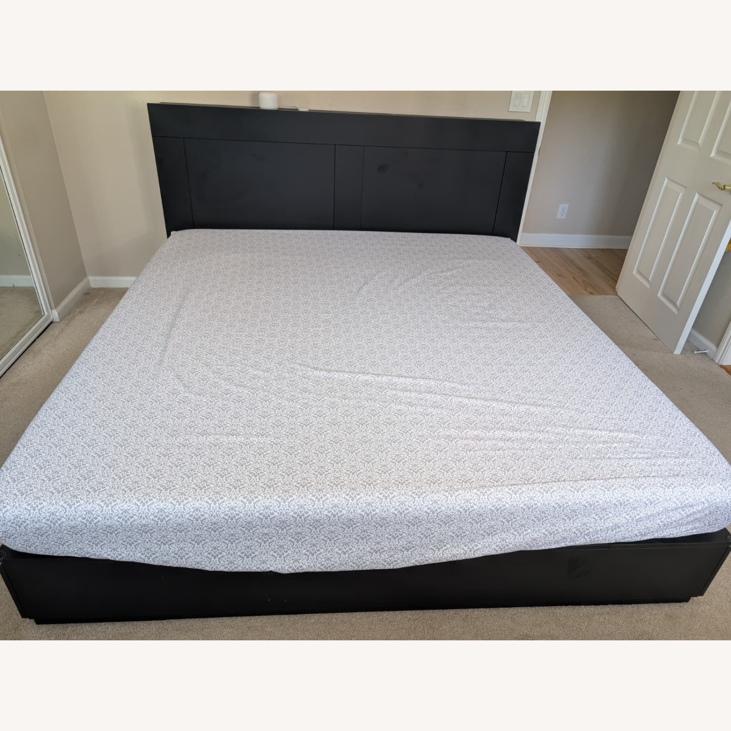IKEA Nordli Bed Black Wood King Bed - image-3