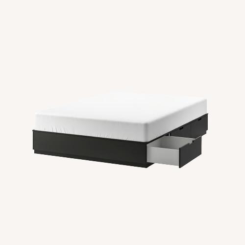 Used IKEA Nordli Bed Black Wood King Bed for sale on AptDeco