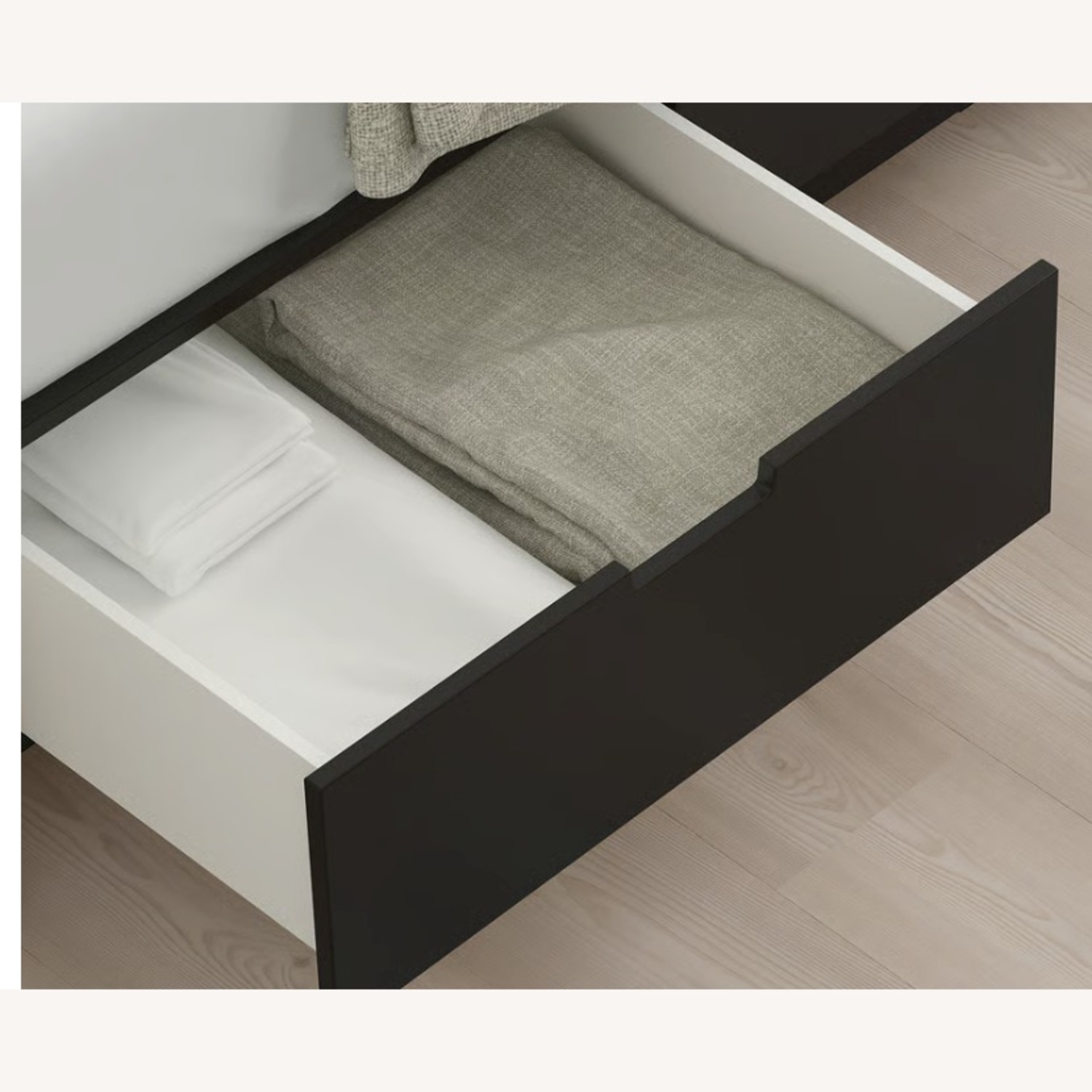 IKEA Nordli Bed Black Wood King Bed - image-6