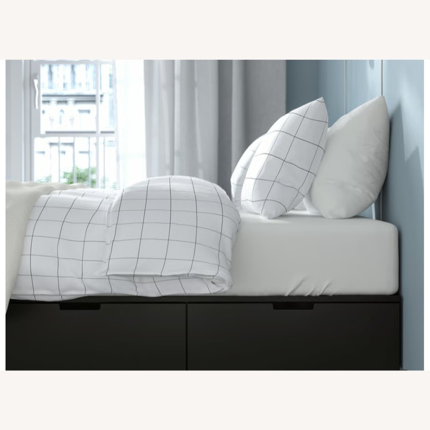 IKEA Nordli Bed Black Wood King Bed - image-5