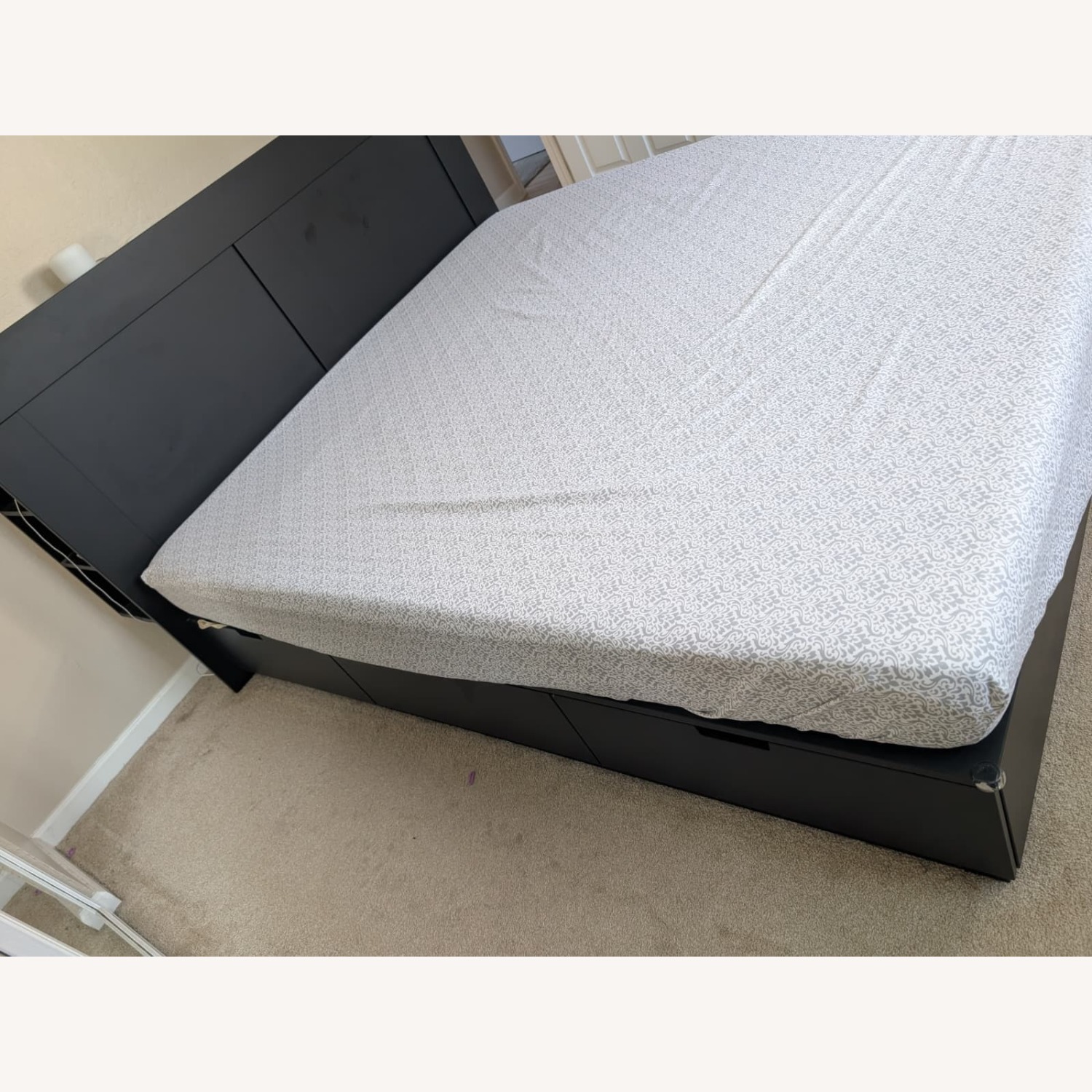 IKEA Nordli Bed Black Wood King Bed - image-4