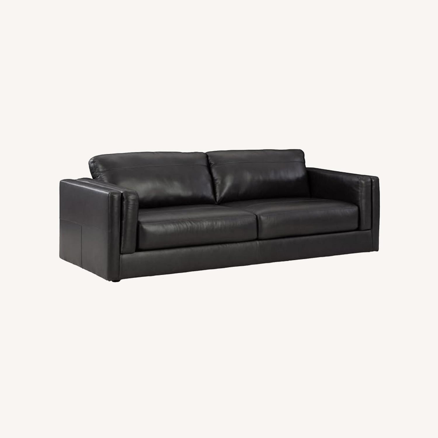 Ashley Furniture Black Leather 3+ Seater Sofa - image-0
