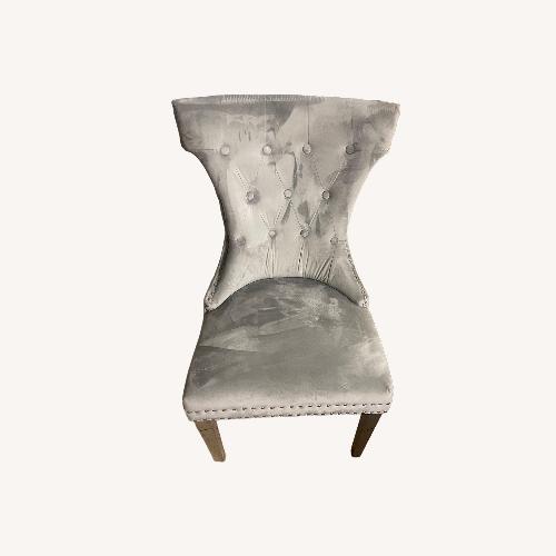 Used Light Gray Velvet Dining Chairs for sale on AptDeco