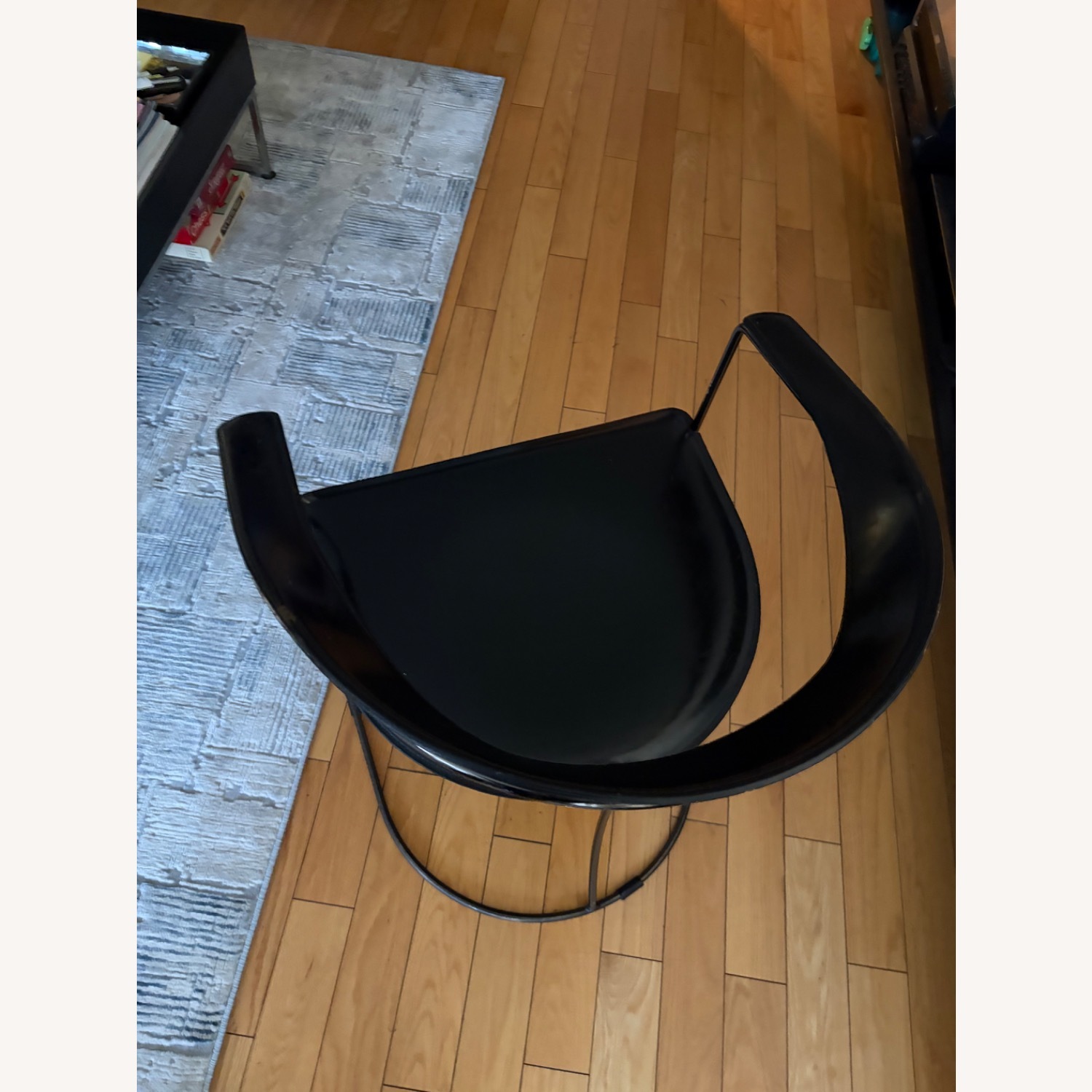 Leather Italia USA Black Leather Dining Chairs - image-1
