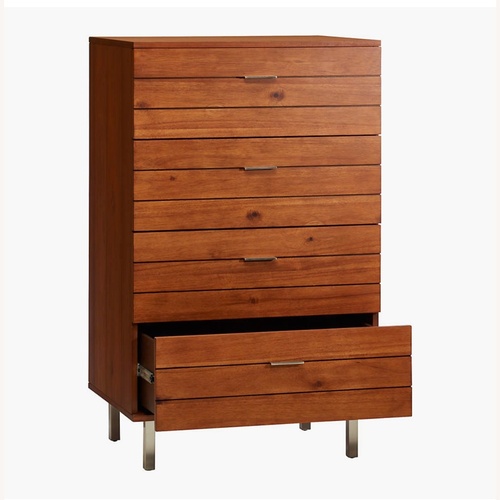 Used CB2 Acacia Wood Linear Tall Dresser for sale on AptDeco