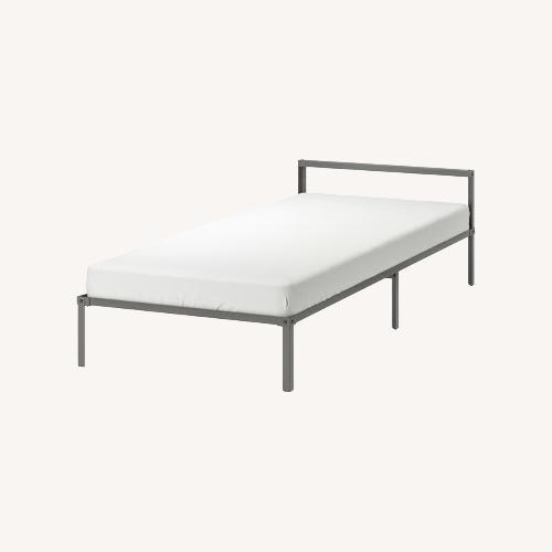 Used IKEA Grimsbu Light Gray Metal Full Bed for sale on AptDeco