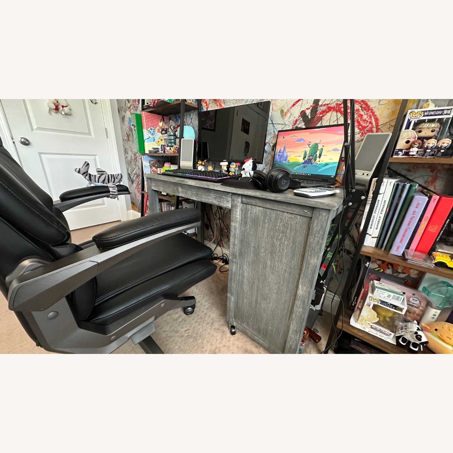 Pottery Barn Teen Light Gray Wood Bunk Bed - image-4