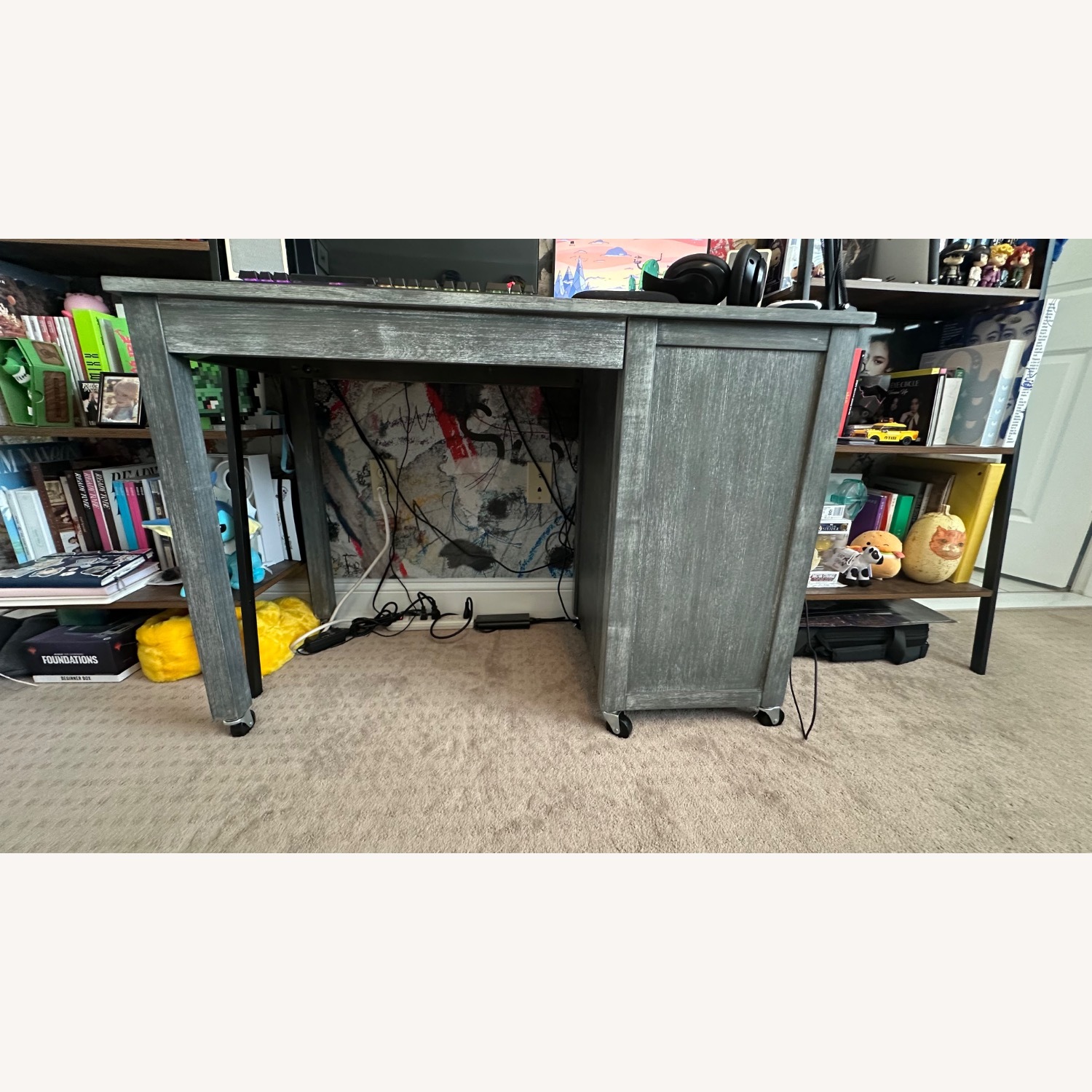 Pottery Barn Teen Light Gray Wood Bunk Bed - image-6