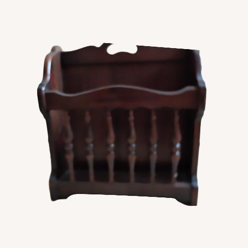 Used Ethan Allen American Dark Brown Wood Décor for sale on AptDeco