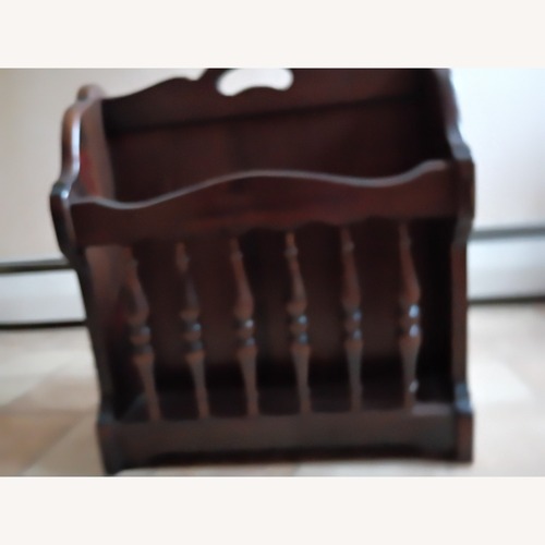 Used Ethan Allen American Dark Brown Wood Décor for sale on AptDeco