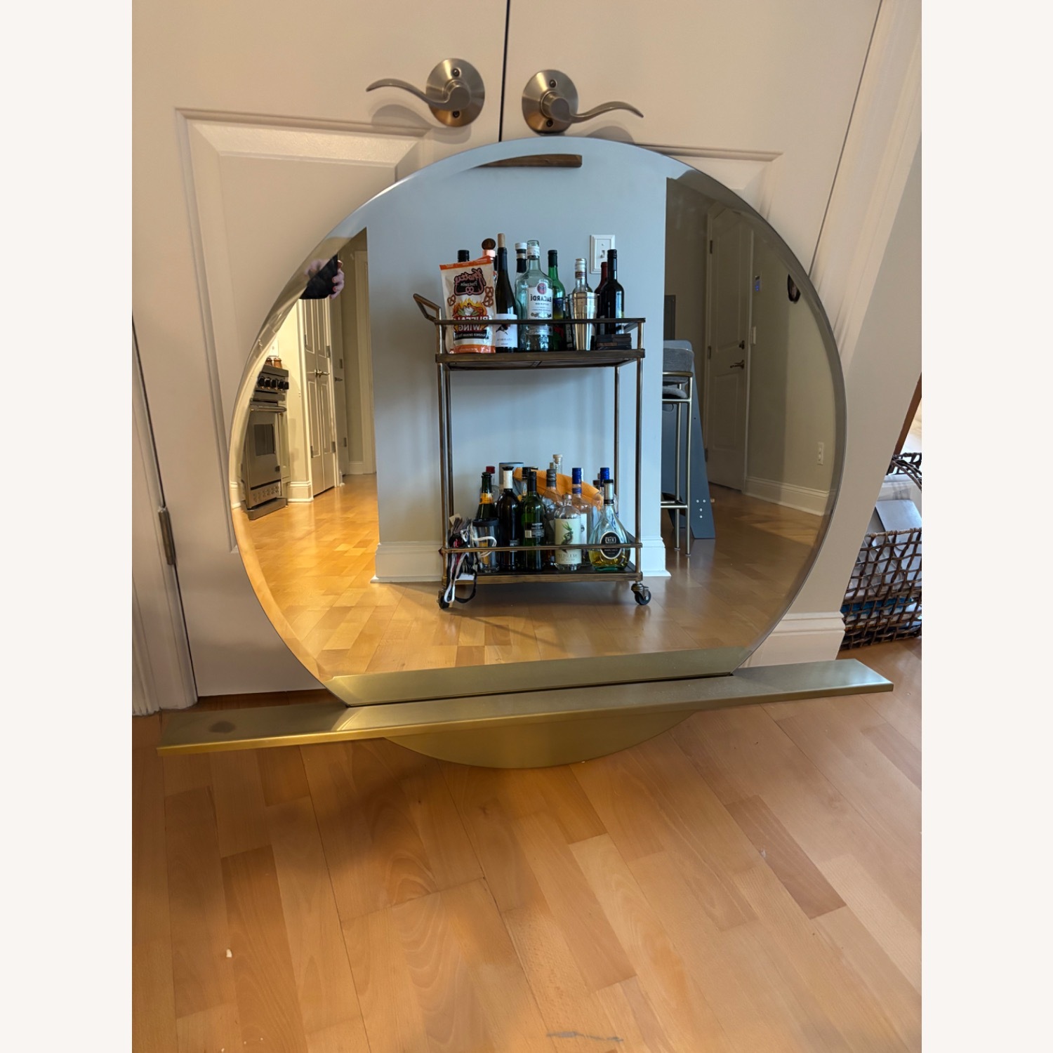 CB2 Perch Gold Wall Mirror - image-1