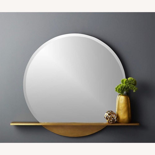 Used CB2 Perch Gold Wall Mirror for sale on AptDeco