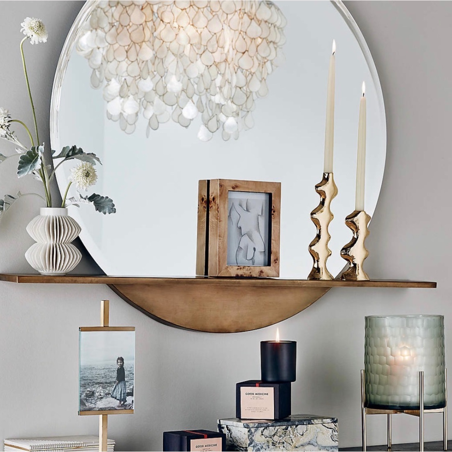 CB2 Perch Gold Wall Mirror - image-3